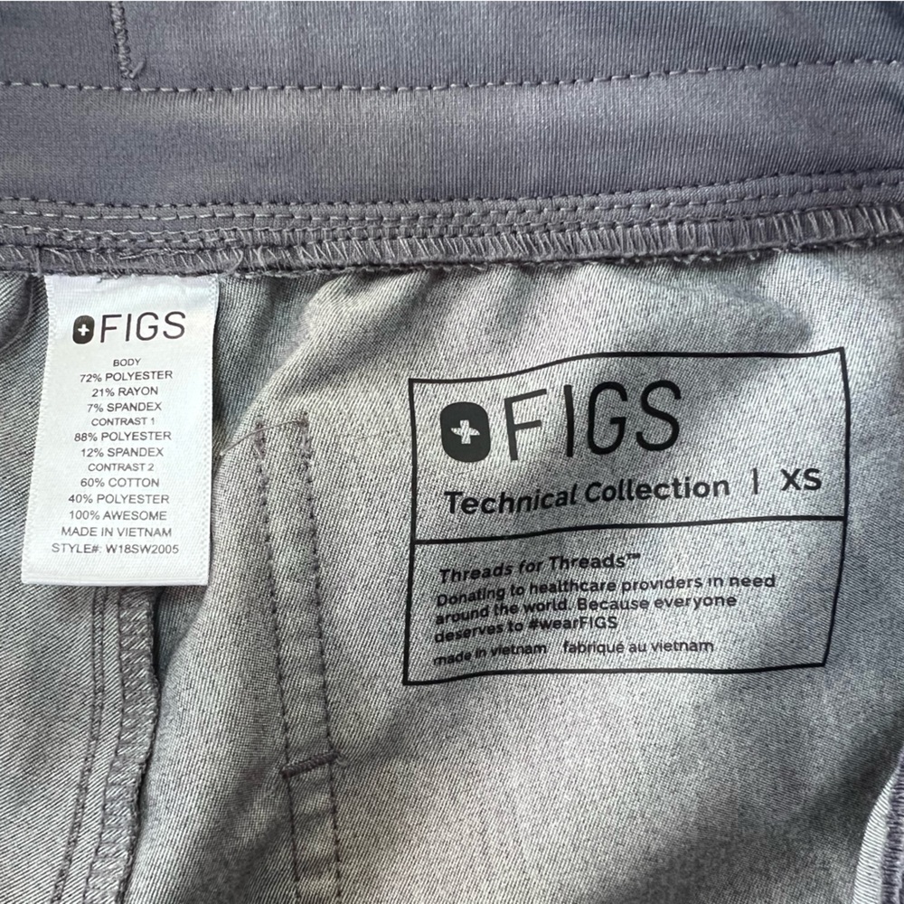 FIGS Women’s Zamora Jogger Scrub Pants in Graphite Gray, size XS - Picture 9 of 11